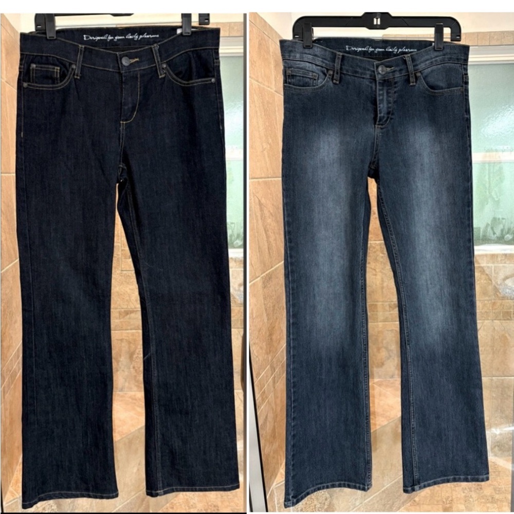 2 Pair of I-Jeans by Buffalo Low-Rise Bootcut size 6 Medium & Dark Wash Stretch
